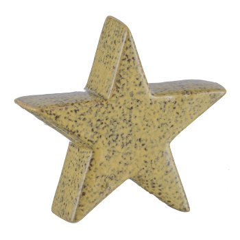 Ceramic star, MELANGE 13.5x4.2x12cm, khaki