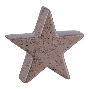 Keramik Stern, MELANGE 13,5x4,2x12cm, Dunkelbraun