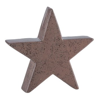Keramik Stern, MELANGE 21x5x20cm, Dunkelbraun