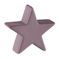 Ceramic star, SAND FINISH 10x3.5x10cm, amethyst