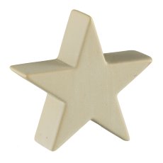 Ceramic star, SAND FINISH 13x4.2x12.5cm, wheat