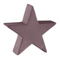 Ceramic star, SAND FINISH 13x4.2x12.5cm, walnut