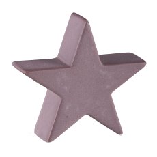 Ceramic star, SAND FINISH 13x4.2x12.5cm, amethyst