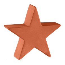 Ceramic star, SAND FINISH 16x5.2x14.5cm, cinnamon