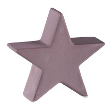 Ceramic star, SAND FINISH 16x5.2x14.5cm, amethyst
