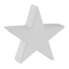 Ceramic star, SAND FINISH 19x6x18cm, white