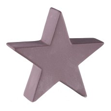Ceramic star, SAND FINISH 19x6x18cm, amethyst