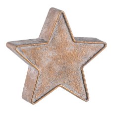 Metal star, standing 20x6x20cm, copper