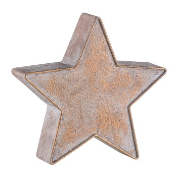 Metal star, standing 29x7.5x28cm, copper
