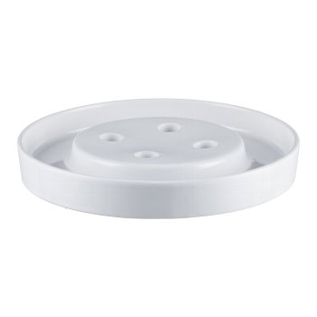 Porzellan Teller rund 4erKerzenhalter, TEVIA 25x25x3,5cm, Weiß, LEPURO