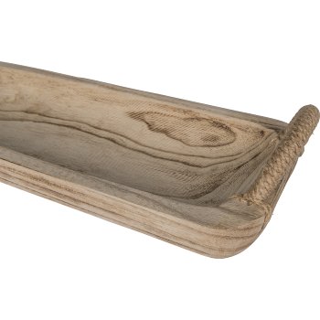 Paulowina Holzschale, mit Naturgriffen, 54x15x5cm, natur