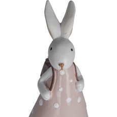 Polyresin rabbit MARTA, standing, 5x5x14cm, pale pink