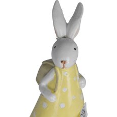 Polyresin rabbit MARTA, standing, 5x5x14cm, yellow