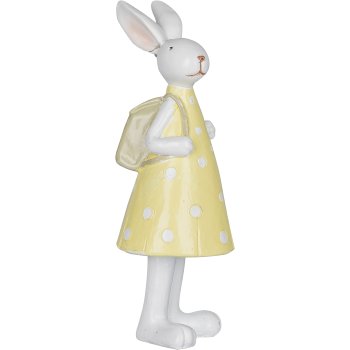 Polyresin Hase MARTA, stehend, 5x5x14cm, gelb