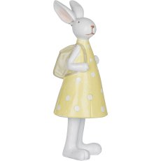 Polyresin rabbit MARTA, standing, 5x5x14cm, yellow