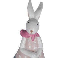 Polyresin Hase MARTA, sitzend, 7x4x10cm, rosa