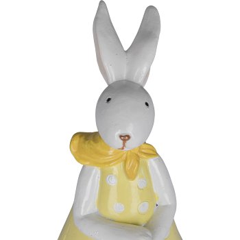 Polyresin Hase MARTA, sitzend, 7x4x10cm, gelb