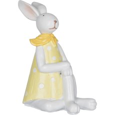 Polyresin Hase MARTA, sitzend, 7x4x10cm, gelb