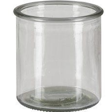 Metal lantern frame, cotton cord, with glass, 20x21x21cm, pink pepper