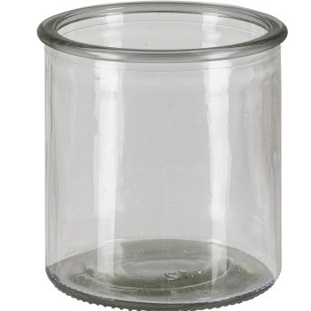 Metall Windlicht Gestell, Baumwollkordel, mit Glas, 20x21x21cm, schlamm