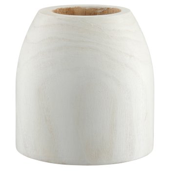 Paulownia Holzgefäß, 20x20x20cm, naturweiß