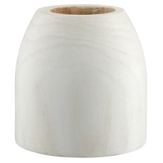 Paulownia Holzgefäß, 20x20x20cm, naturweiß