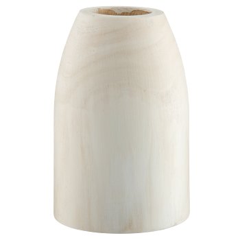 Paulownia wooden vessel, 20x20x30cm, natural white