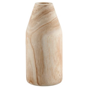 Paulownia Holzvase, 12x12x26cm, natur