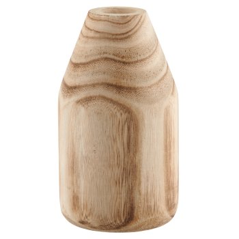 Paulownia Holzvase, 11x11x20cm, natur