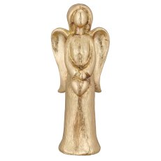 Terracotta Engel, stehend, 9x4,5x20cm, gold