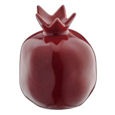 Keramik Granatapfel, glasiert, 9x9x11cm, amethyst, Lepuro