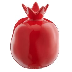 Keramik Granatapfel, glasiert, 11x11x13,5cm, rot, Lepuro