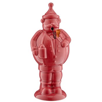 Ceramic whistle male, 11x10x24cm, dark pink