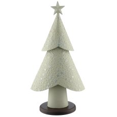 Metal decorative tree on metal base, 26x16x48cm, wheat