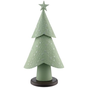 Metal decorative tree on metal base, 26x16x48cm, mint