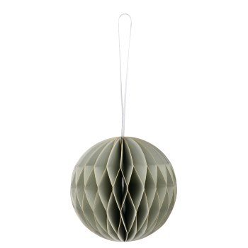 Paper hanger ball with magnetic closure, 10x10x10cm, grey