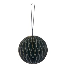Papierhänger Kugel mit Magnetverschluss, 10x10x10cm, schwarz