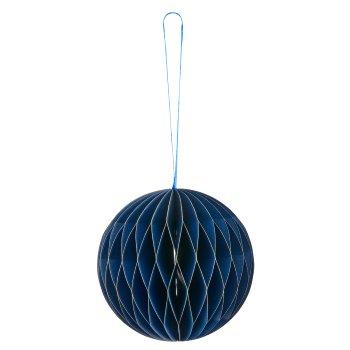 Papierhänger Kugel mit Magnetverschluss, 10x10x10cm, blau