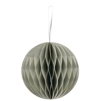 Paper hanger ball with magnetic closure, 15x15x15cm, grey