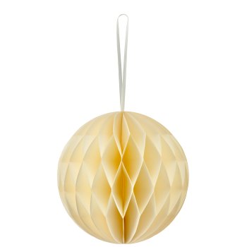 Papierhänger Kugel mit Magnetverschluss, 15x15x15cm, naturweiß