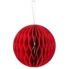 Papierhänger Kugel mit Magnetverschluss, 20x20x20cm, rot