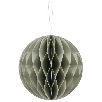 Papierhänger Kugel mit Magnetverschluss, 20x20x20cm, grau