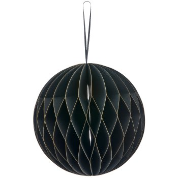 Papierhänger Kugel mit Magnetverschluss, 20x20x20cm, schwarz