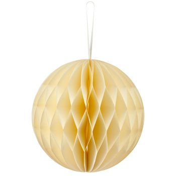 Papierhänger Kugel mit Magnetverschluss, 20x20x20cm, naturweiß