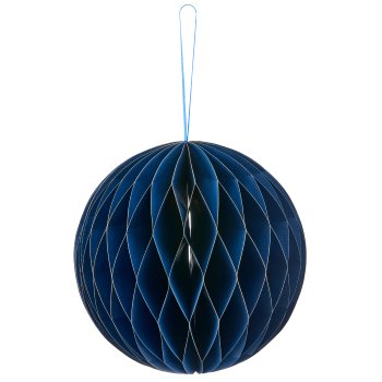 Papierhänger Kugel mit Magnetverschluss, 20x20x20cm, blau