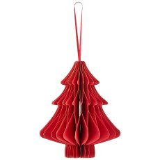 Papierhänger Baum mit Magnetverschluss, 13x13x15cm, rot
