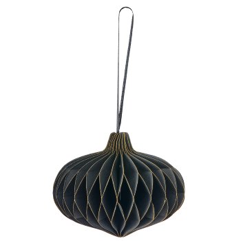 Paper hanger ornament with magnetic closure, 12x12x10cm, black