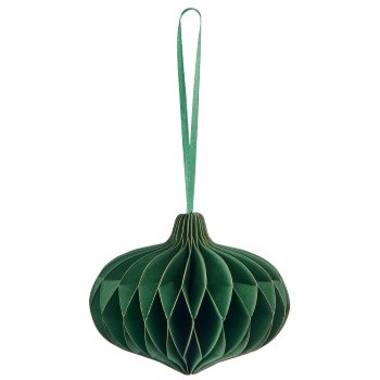 Papierhänger Ornament mit Magnetverschluss, 12x12x10cm, dunkelgrün