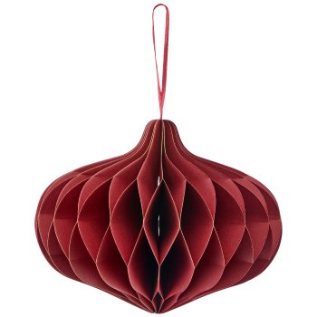 Papierhänger Ornament mit Magnetverschluss, 20x20x15cm, dunkelrot