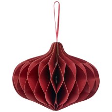 Papierhänger Ornament mit Magnetverschluss, 20x20x15cm, dunkelrot